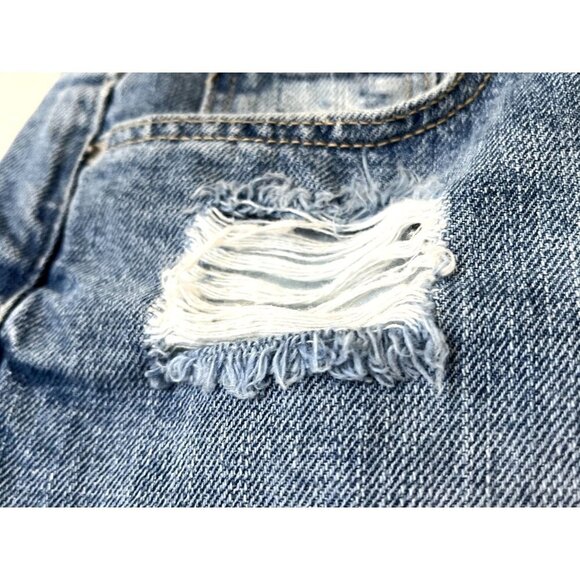 H&M Divided Light Wash Blue Denim Distressed Jean Shorts 6 - Picture 3 of 7